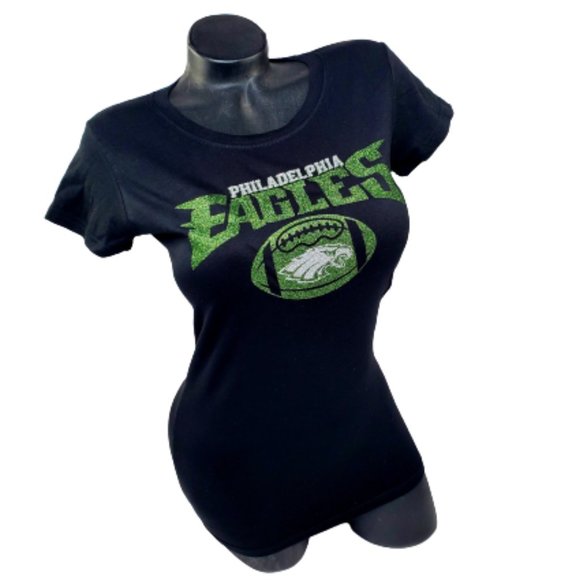 Philadelphia Eagles Football Black Fitted Spandex Tee.New!!! - Picture 1 of 4